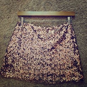 Blush sequin mini skirt by Love Sadie